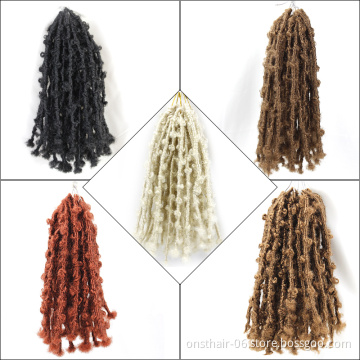 2021 Factory wholesale 12inch Butterfly Locs  Faux Locs Crochet Braid  Hair Extensions for woman 2021